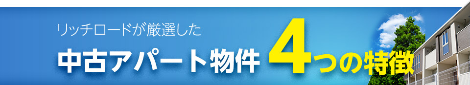 Rich Road精心挑选的4套二手公寓物业的特征